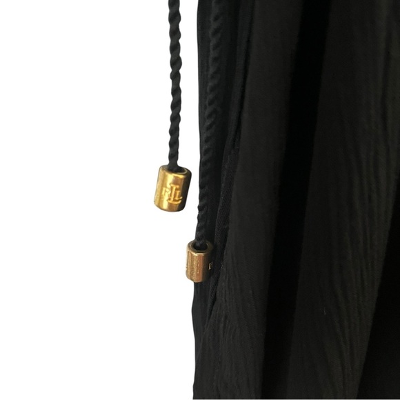 Lauren Ralph Lauren Size Small Black V Neck Adjustable Coverup Beach Tunic - Picture 7 of 8